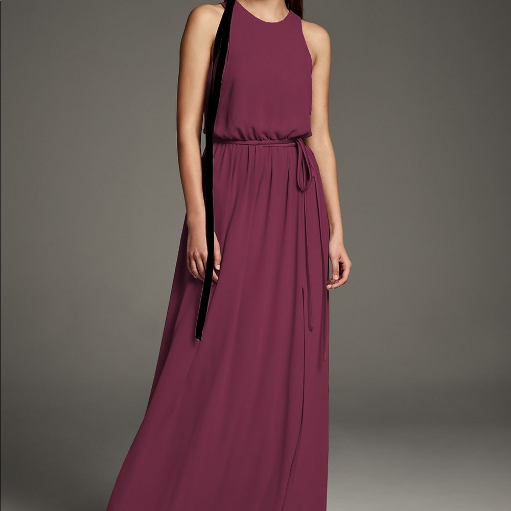 White by Vera Wang Blouson Bridesmaid dress-wine